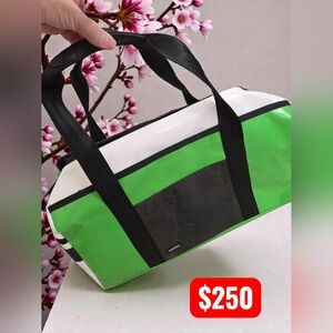 New Eco Tarpaulin Biker's duffle bag $250 value
